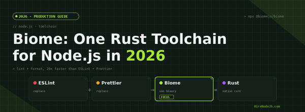 Node.js + Biome in 2026: The Rust Toolchain Guide
