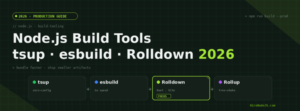 Node.js Build Tools in 2026: tsup vs esbuild vs Rolldown