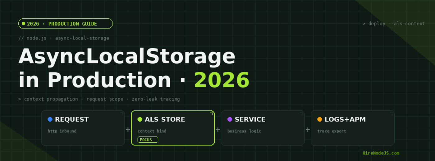 Node.js AsyncLocalStorage in 2026 — production context propagation guide