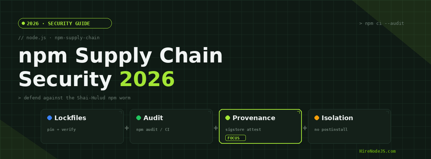 Node.js npm Supply Chain Security in 2026: Beat Shai-Hulud