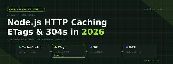 Node.js HTTP Caching in 2026: ETags, Cache-Control & 304s