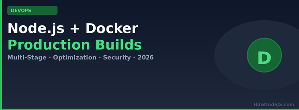 Node.js + Docker production builds — multi-stage, optimization, security