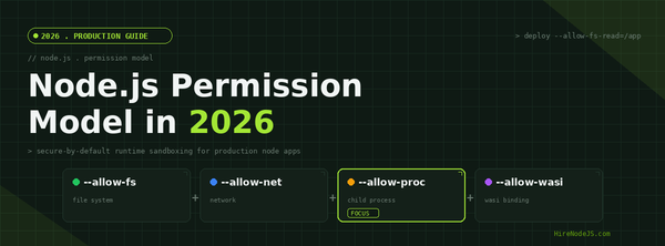 Node.js Permission Model in 2026 - Secure-by-Default Runtime Sandboxing