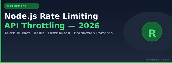 Node.js Rate Limiting: API Throttling Patterns for 2026