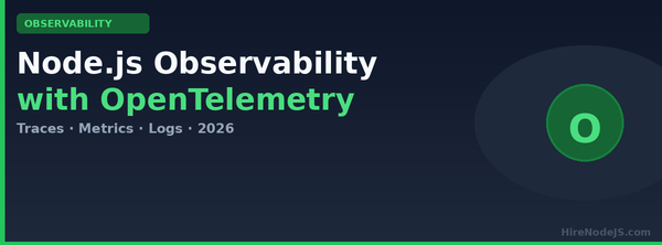 Node.js observability with OpenTelemetry cover image