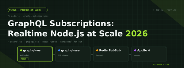 Node.js GraphQL Subscriptions in 2026: Realtime at Scale