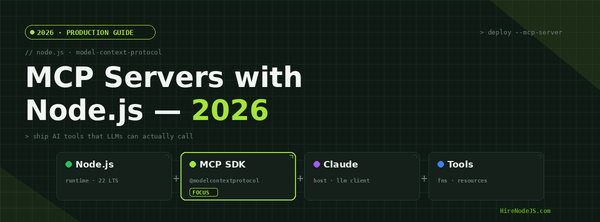 Node.js + MCP Servers — 2026 production guide cover