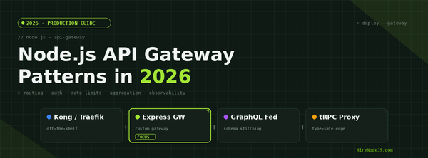Node.js API Gateway Patterns: The 2026 Production Guide