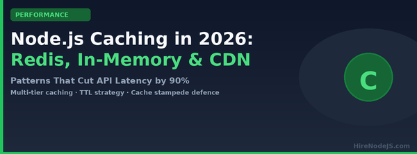 Node.js caching in 2026 — Redis, in-memory and CDN patterns