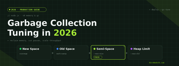 Node.js Garbage Collection Tuning in 2026: V8 Heap & Flags