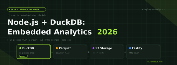 Node.js + DuckDB embedded analytics 2026 production guide cover