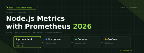 Node.js + Prometheus in 2026: Custom Metrics Guide