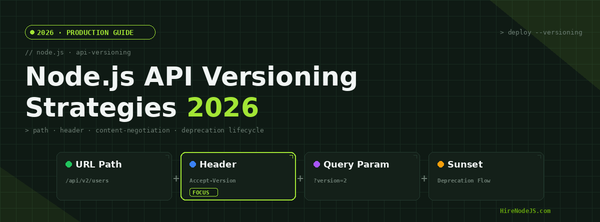 Node.js API Versioning Strategies: The 2026 Production Guide
