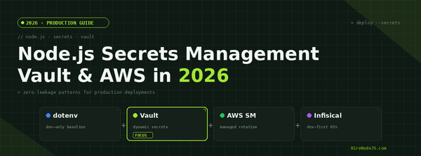 Node.js Secrets Management: Vault, AWS & Zero-Leakage Patterns