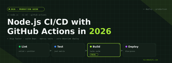 Node.js CI/CD with GitHub Actions in 2026: The Production Pipeline Guide