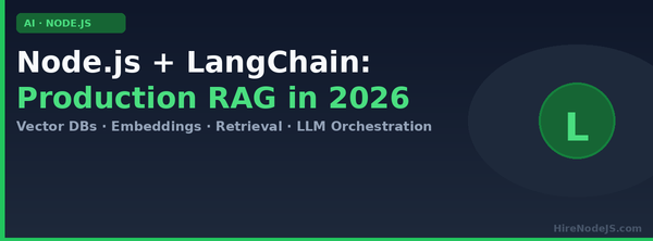 Node.js + LangChain Production RAG cover graphic