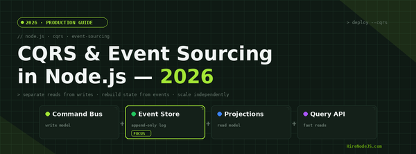 CQRS & Event Sourcing in Node.js: The 2026 Production Guide