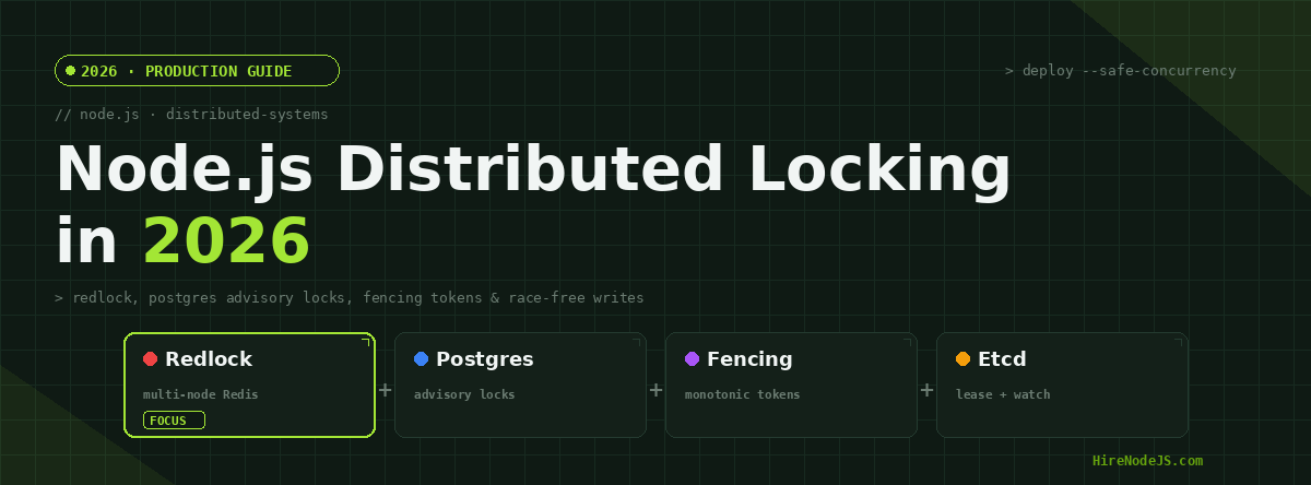 Js Lock Node.js Distributed Locking in 2026: Redlock, Postgres & Fencing Tokens ...