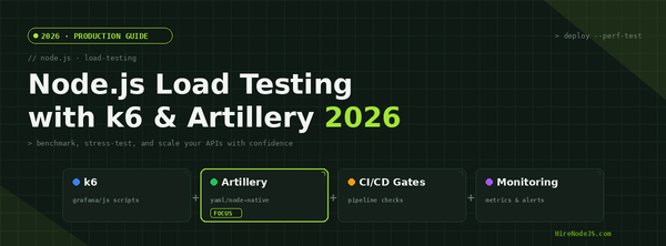 Node.js Load Testing with k6 and Artillery: 2026 Guide