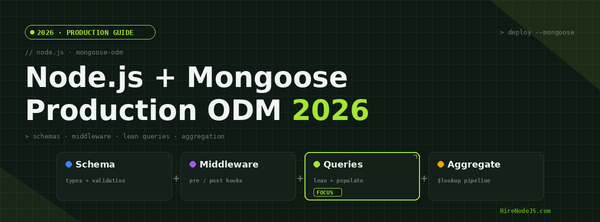 Node.js + Mongoose in 2026: Production ODM Patterns