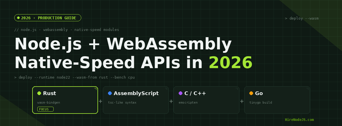Node.js + WebAssembly in 2026: Native-Speed APIs Guide | HireNodeJS