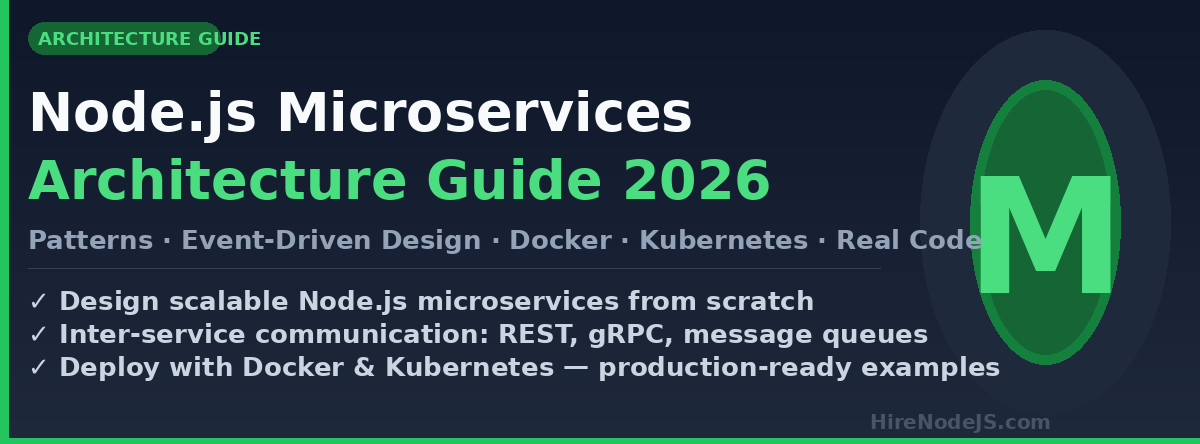 Node.js Microservices Architecture: Complete Guide 2026 | HireNodeJS