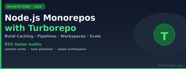 Node.js Monorepo with Turborepo — 2026 architecture guide
