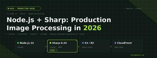 Node.js + Sharp production image processing guide for 2026
