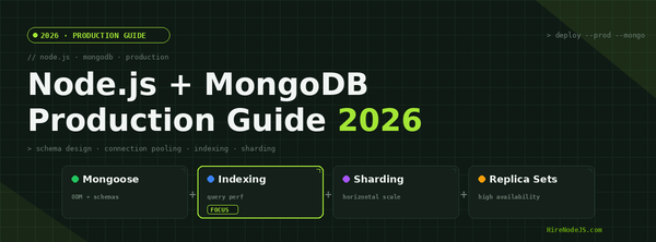 Node.js + MongoDB Production Guide: Schema, Indexing & Scale in 2026