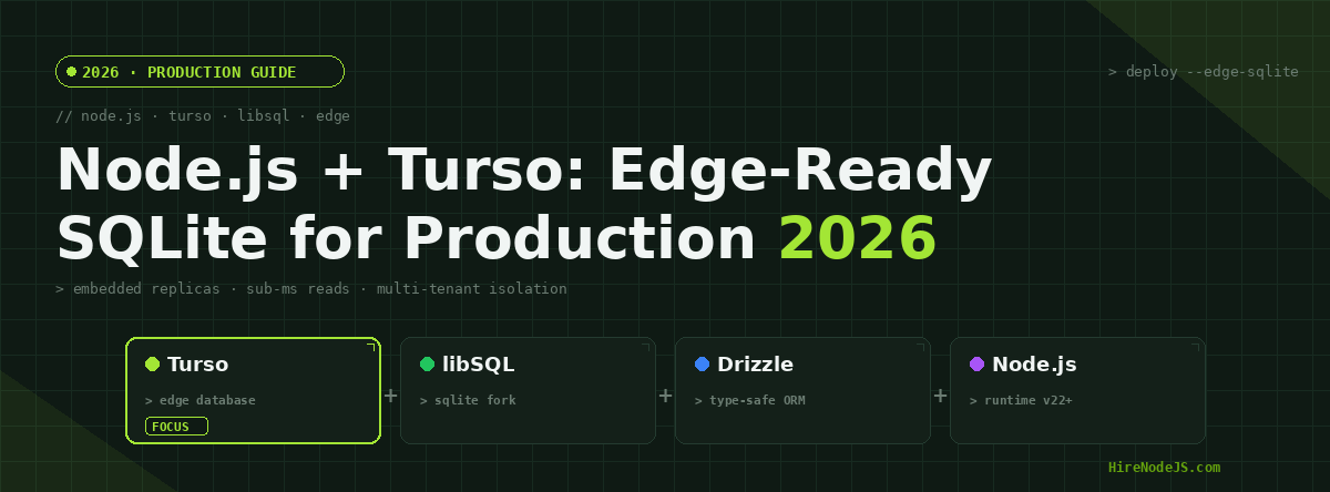 Node.js + Turso: Edge-Ready SQLite for Production in 2026 | HireNodeJS ...