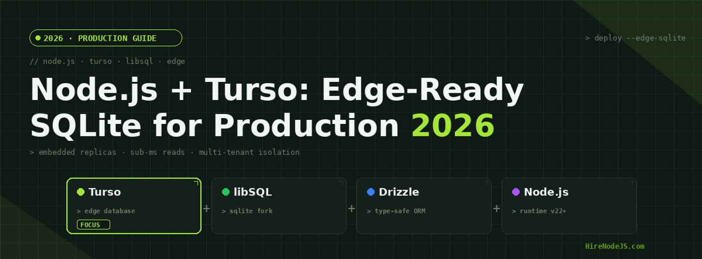 Node.js + Turso: Edge-Ready SQLite for Production in 2026