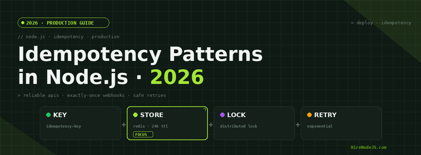 Node.js Idempotency in 2026: Reliable APIs & Safe Retries
