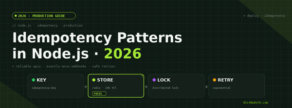 Node.js Idempotency in 2026: Reliable APIs & Safe Retries